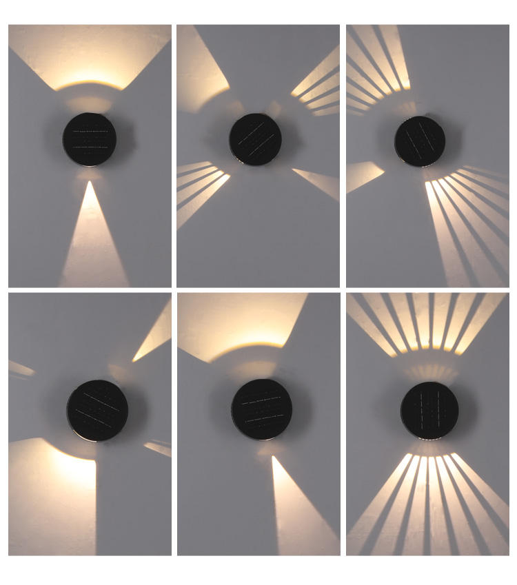 SOLAR SQUARE ROTATING WALL LAMP