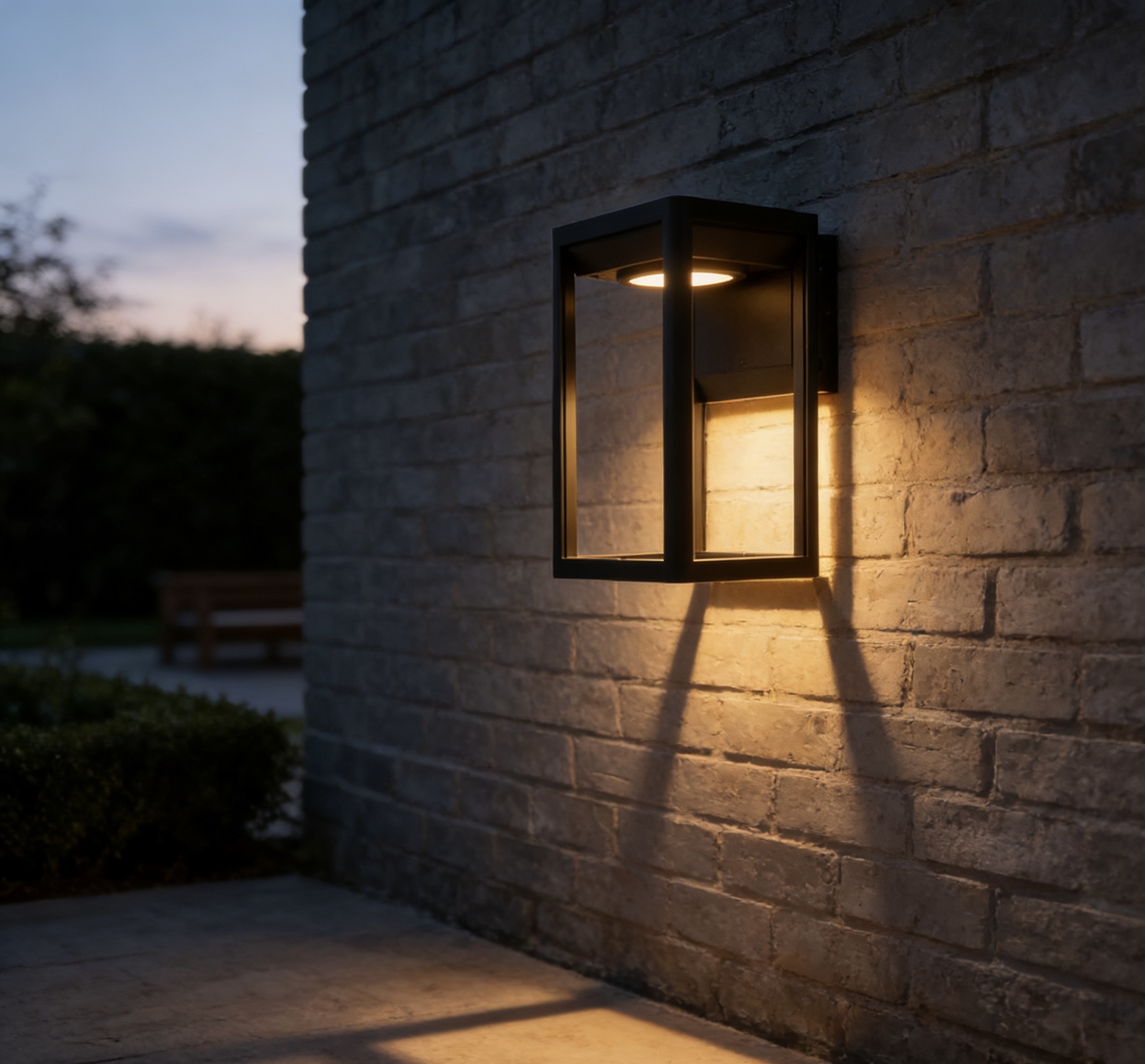 Solar square-shaped courtyard lamp