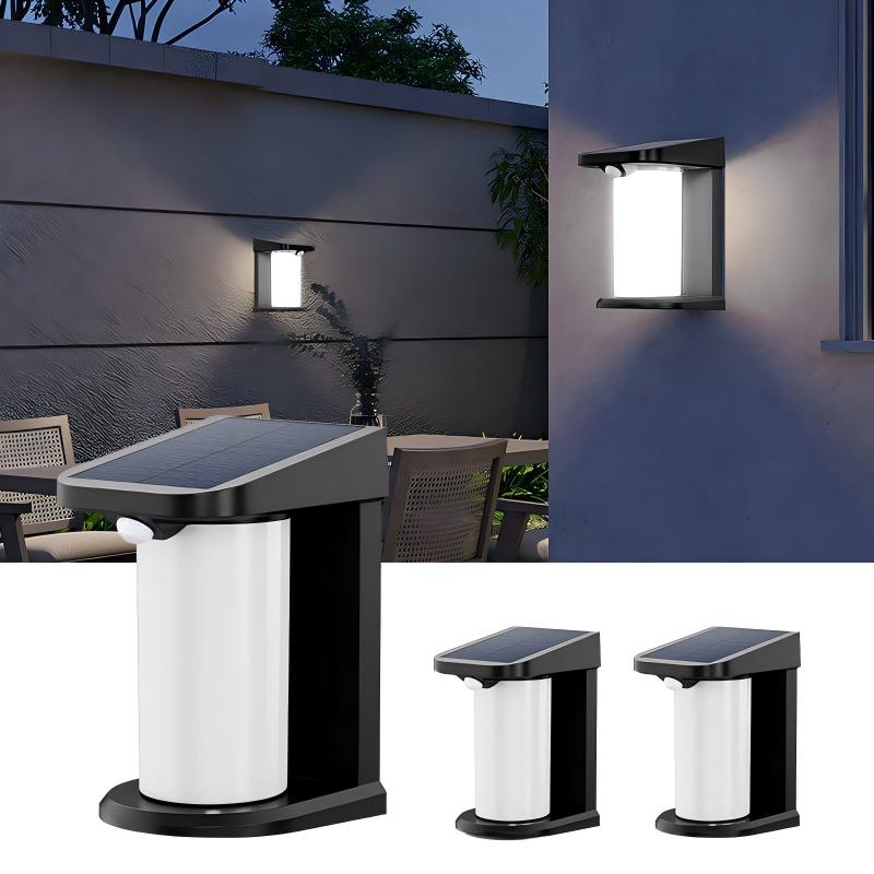 Solar wall light with motion sensor