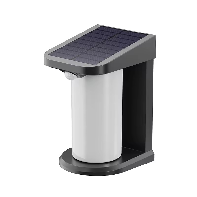 Solar wall light with motion sensor