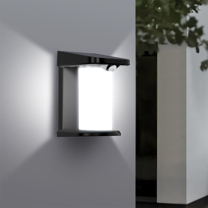 Solar wall light with motion sensor