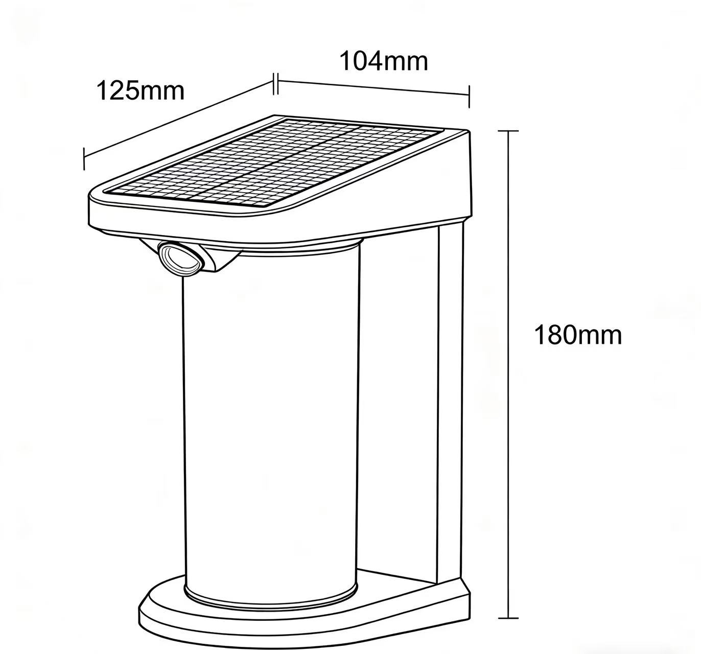 Solar wall light with motion sensor